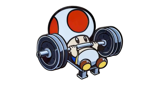 Weightlifting Toad Enamel Pin