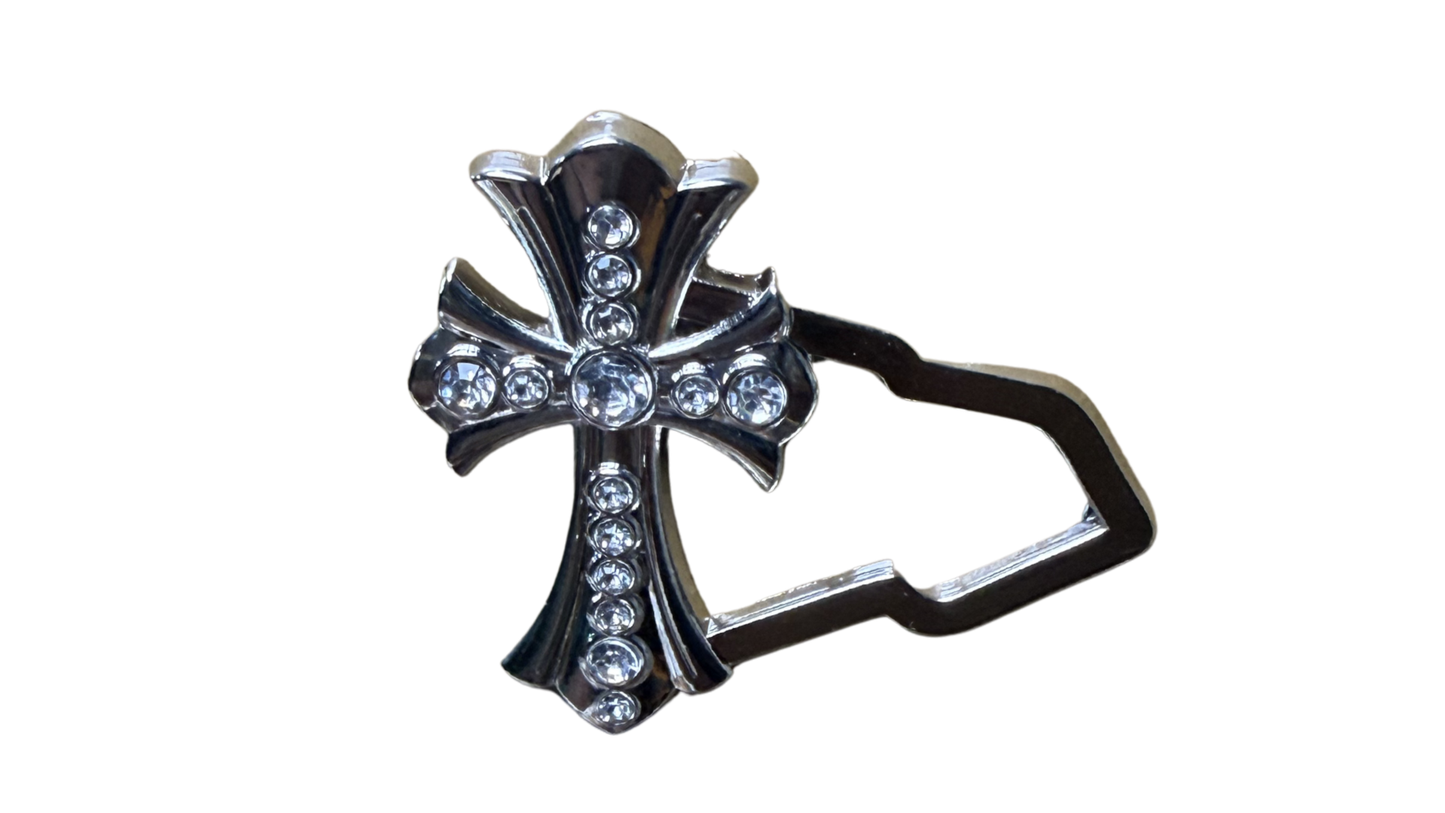 Silver Chrome Hearts New Era Frame Hat Pin
