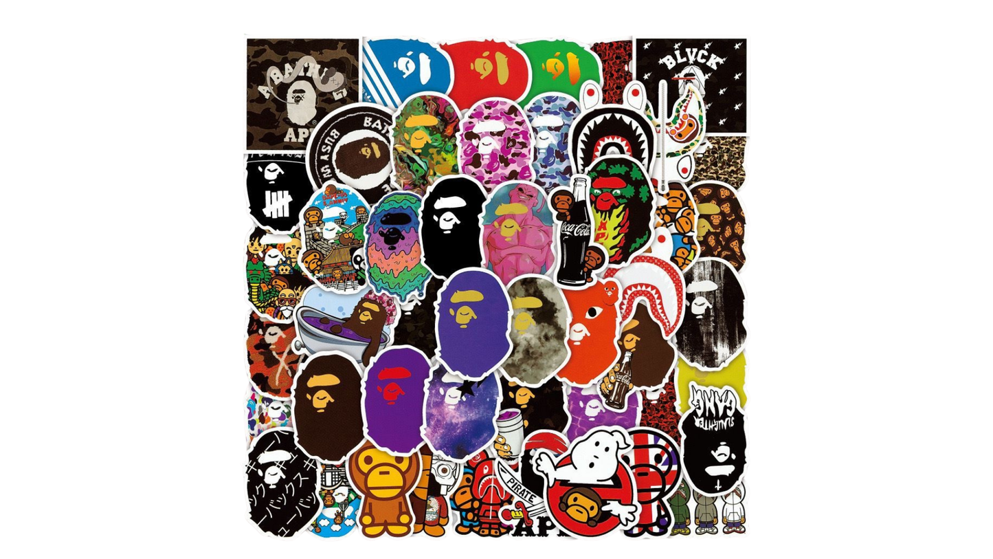50 Pieces Bape Sticker Pack