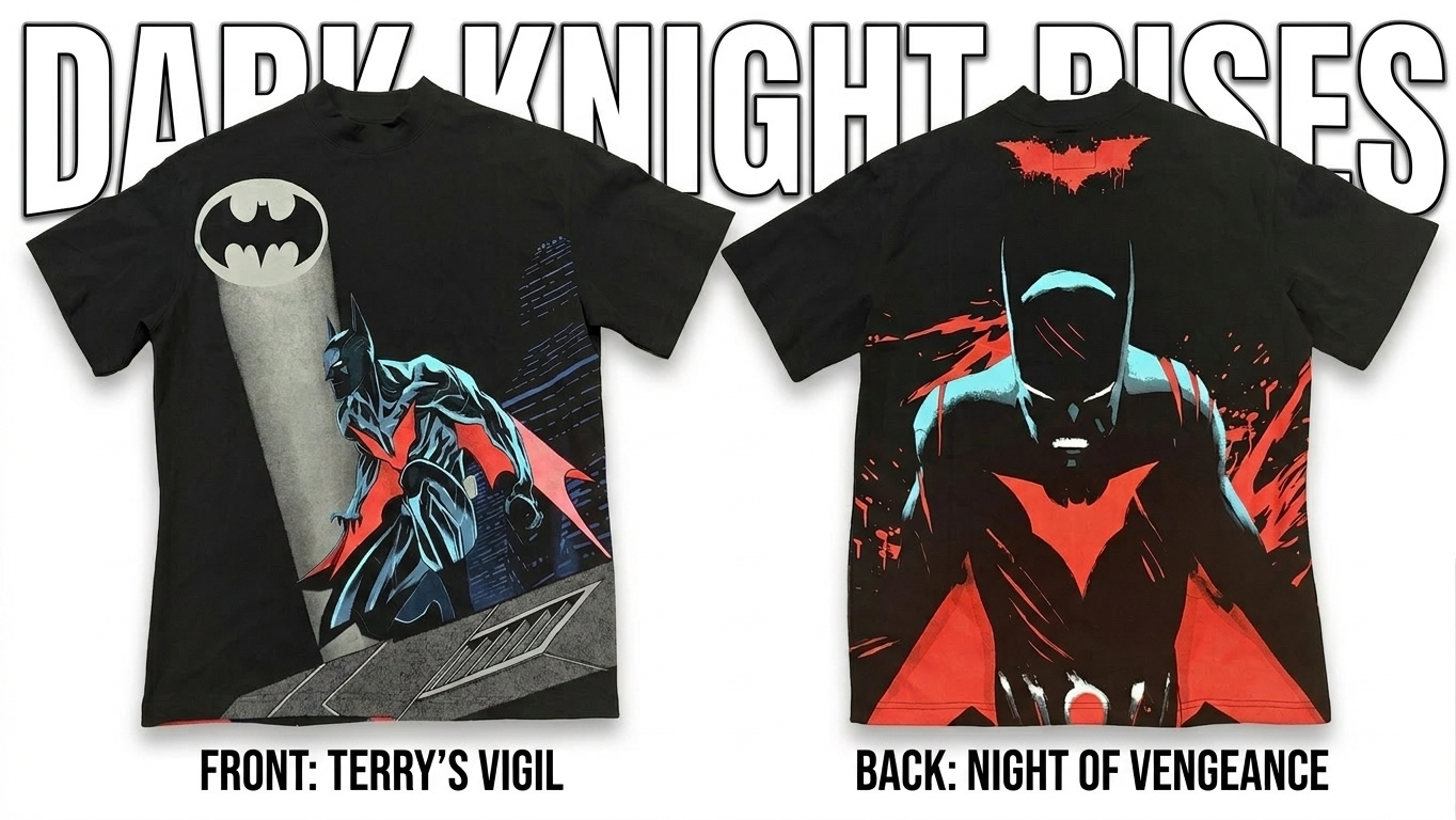 DC Comics Batman Beyond Front & Back Graphic T-Shirt - Black - Size Small