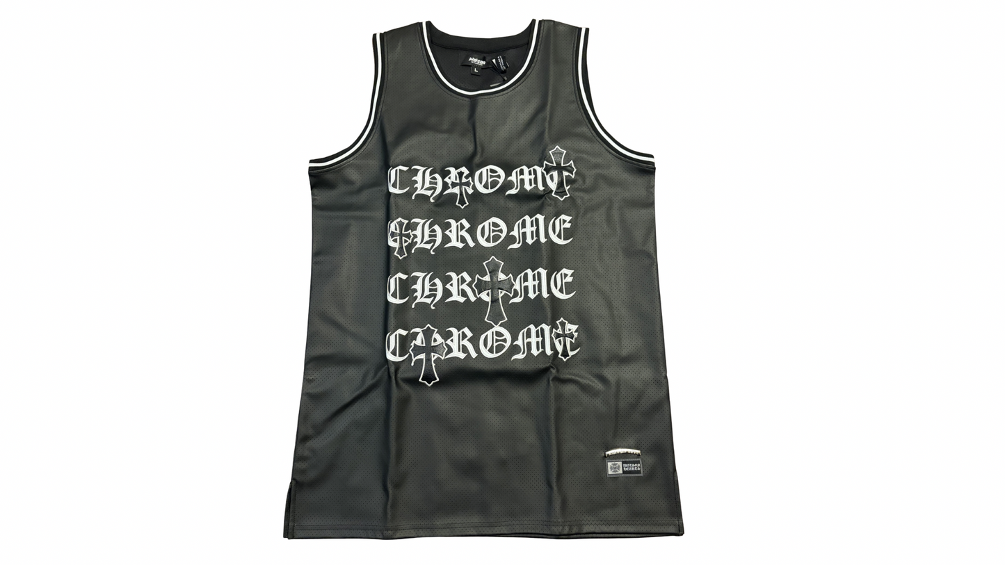 Watson Chrome Hearts Leather Basketball Jersey + Bracelet Bundle
