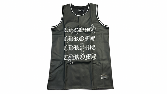 Watson Chrome Hearts Leather Basketball Jersey + Bracelet Bundle