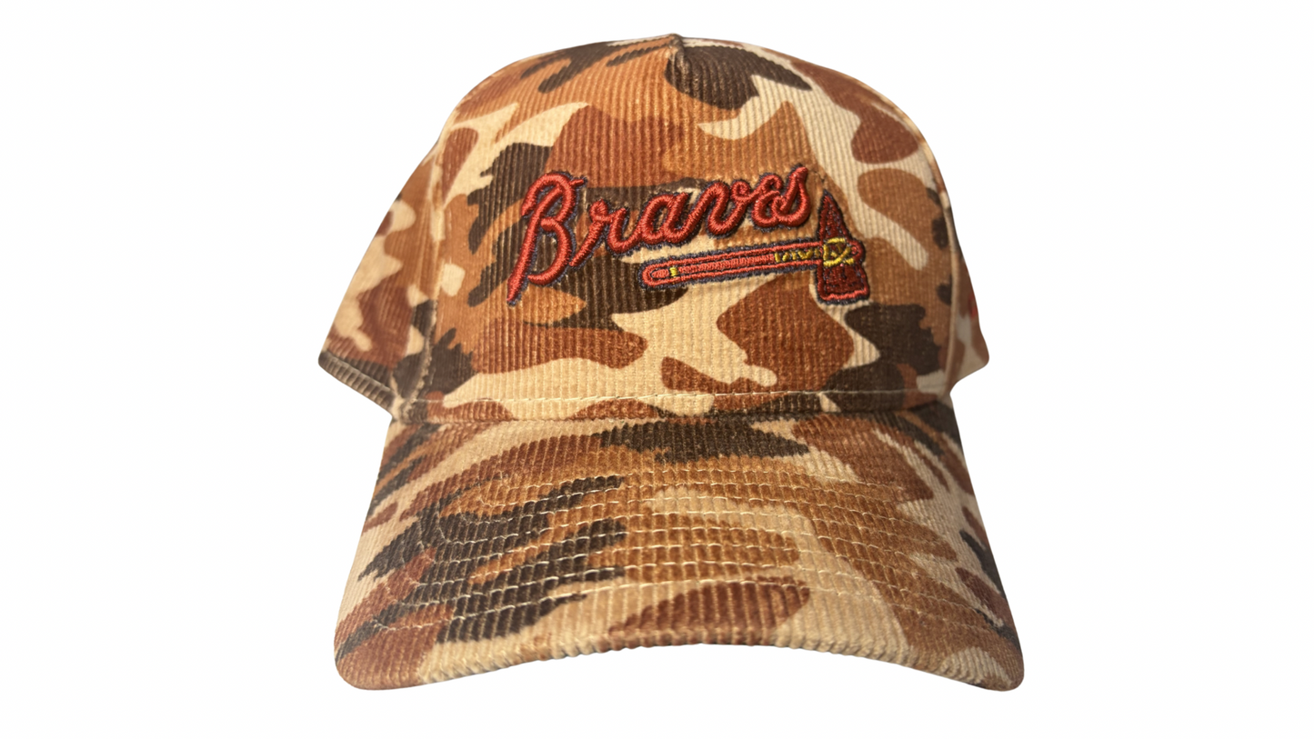New Era Atlanta Braves Corduroy Camouflage 9FORTY A-Frame Snapback