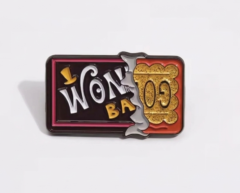 Willy Wonka Golden Ticket Enamel Pin