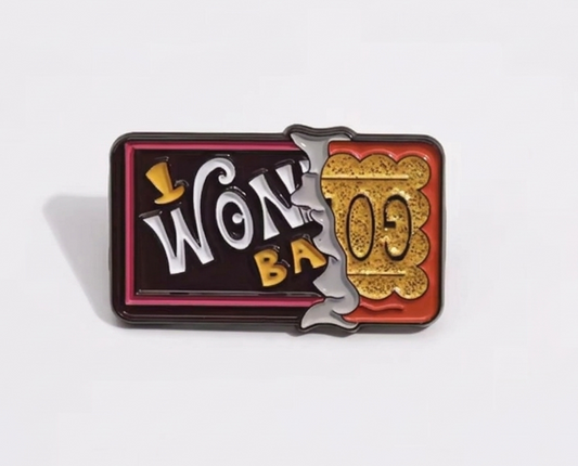 Willy Wonka Golden Ticket Enamel Pin