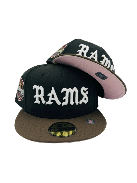 New Era Los Angeles Rams Script 59FIFTY Reverse Mocha Fitted Hat