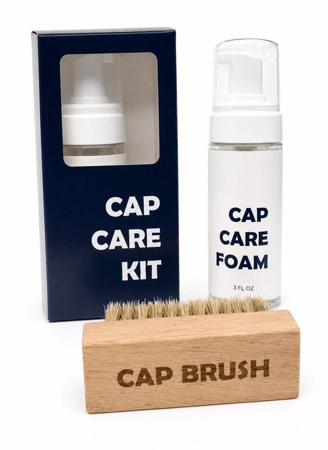 Premium Hat Cleaning Kit – Cap Cleaner Spray & Soft Brush for Fitted Hats